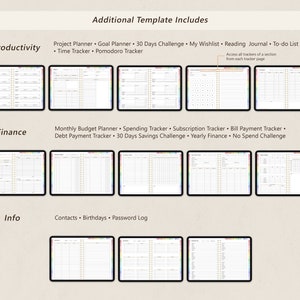 Digital Planner, GoodNotes Planner, iPad Planner, Notability Planner, Daily Weekly Monthly Digital Planner, 2024 2025 + Undated Planner