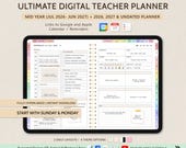 Digital Teacher Planner 2026 2027 Planner & Undated  Academic Planner, Lesson Planner, Homeschool Planner, Goodnotes iPad Samsung Noteshelf