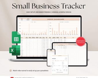 Small Business tracker google sheets, Excel Inventory Tracker, Bookkeeping Spreadsheet, Sales Tracker, Pricing Calculator, Order Tracker