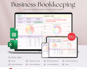 Hoja de cálculo de contabilidad para pequeñas empresas, seguimiento de ingresos y gastos, hojas de cálculo de Google, plantilla de contabilidad de Excel, ganancias y pérdidas empresariales.