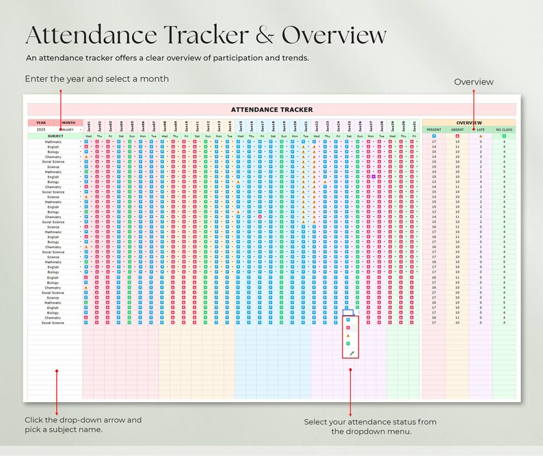 Student Academic Planner Spreadsheet, School Assignment Tracker Google ...