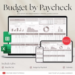 Paycheck Budget Template for Google Sheets Budget Spreadsheet Weekly Budget Finance Planner Paycheck Budget Spreadsheet Bill Pay Spreadsheet