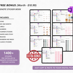 OneNote Digital Planner 2024 ipad windows Samsung, Digital journal, daily planner planner digital Dated Hyperlinked Weekly Monthly