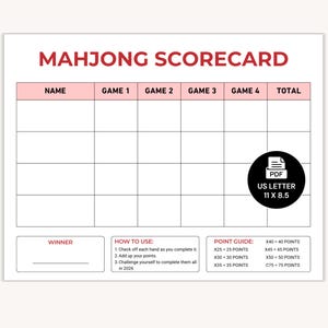 2026 Mahjong Hand Tracker, American Mahjong Printable, Mah Jongg, Mahjong scorecard, Mahjong tiles, Mahjong Game Night, PDF Digital Download

american mahjong,
mahjong cheat sheet,
mahjong scorecard,
NMJL card,
Mahjong Hand Tracker,
mahjong tiles ,
mahjong printable,
Mah Jongg,
mahjong hand tracker,
mahjong guide, 
mahjong Game Night,
2026 mahjohg,
mahjong card 2026
Stay organized and play with confidence using this premium 2026 Mahjong Hand Tracker printable.