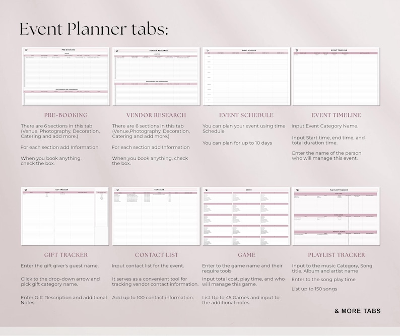 Event Planner Spreadsheet Party Planning Spreadsheet Google Sheets ...