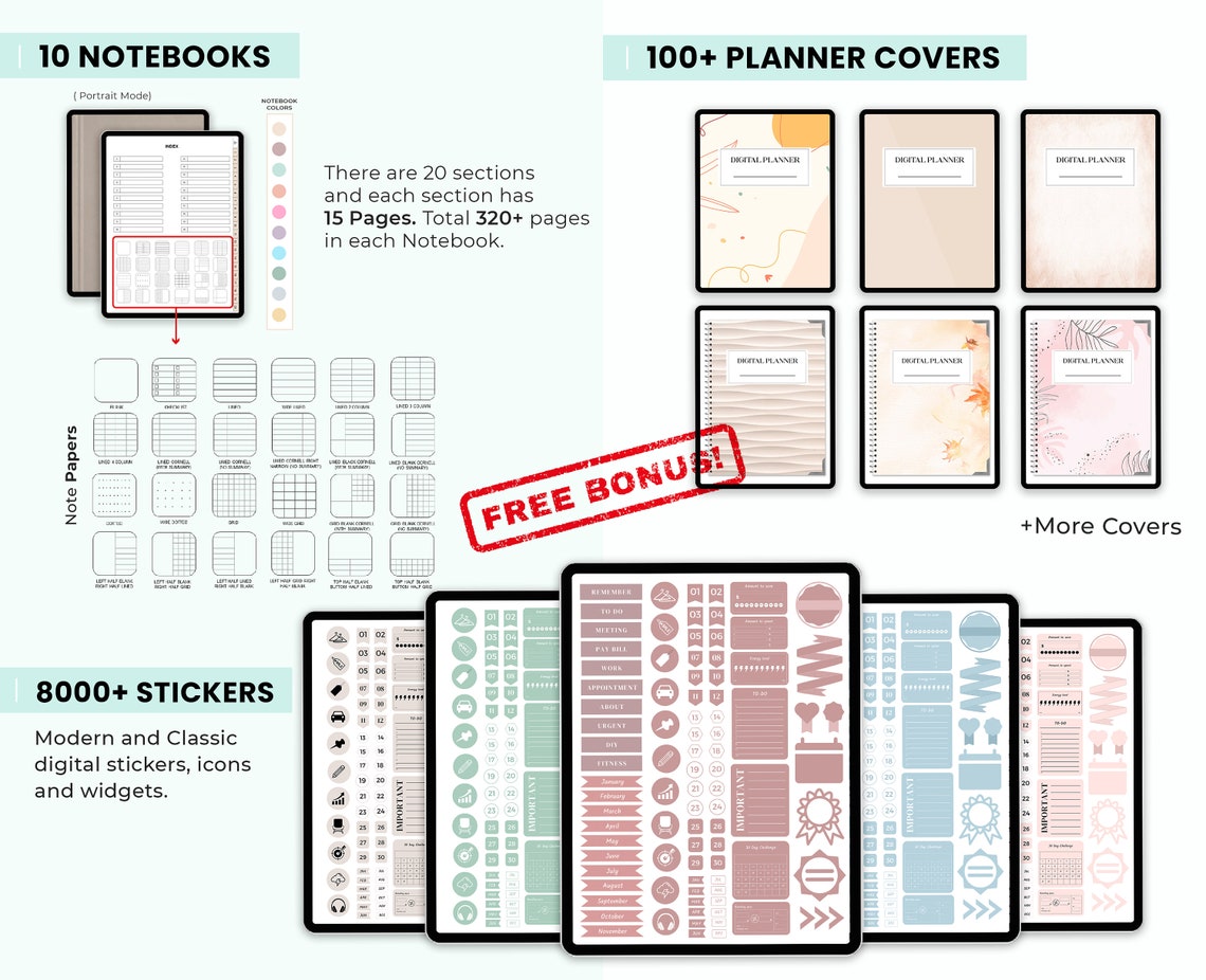 Digital Planner Goodnotes Planner Daily Digital Planner Etsy