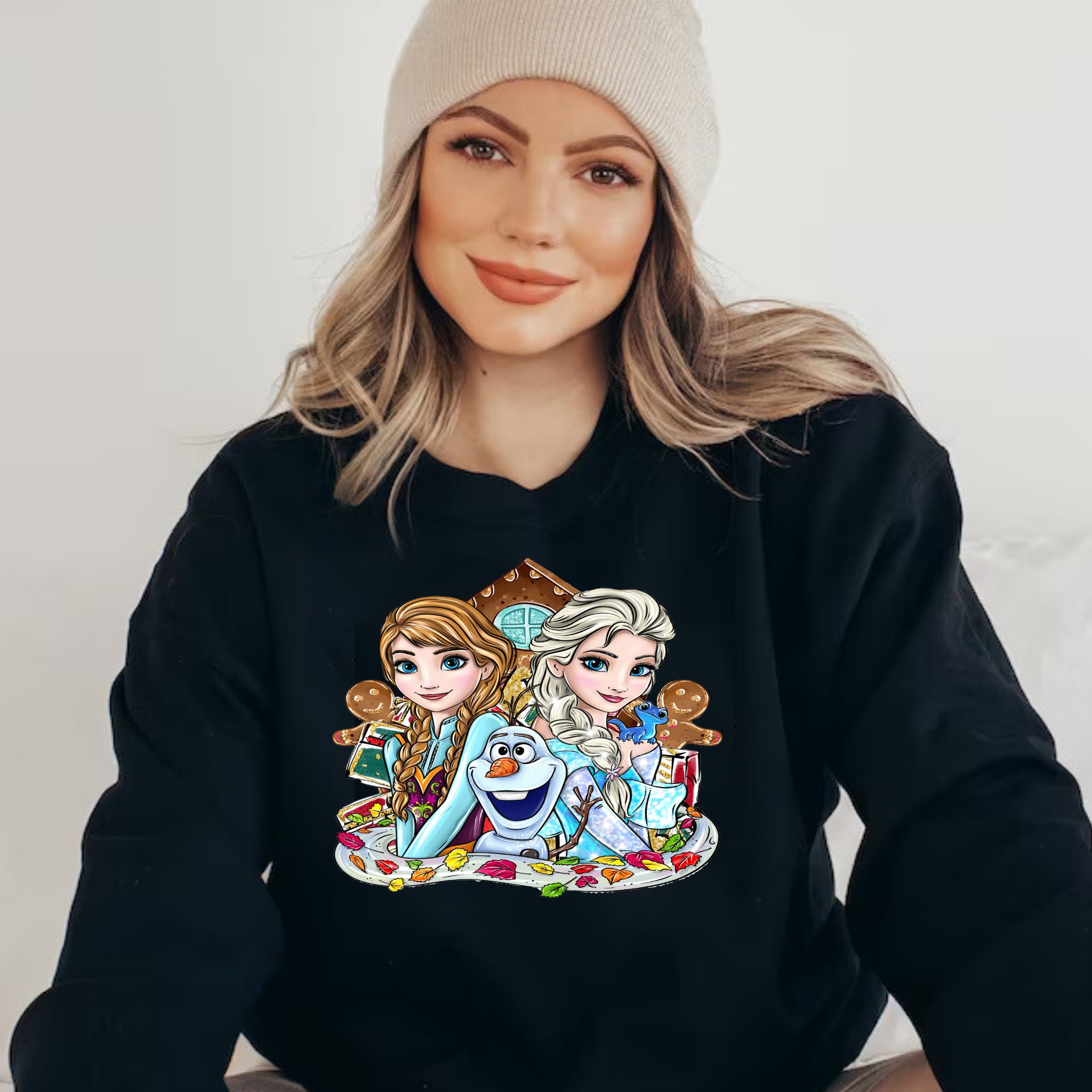 Frozen Elsa and Anna Christmas PNG, Elsa Merry Christmas, DTF