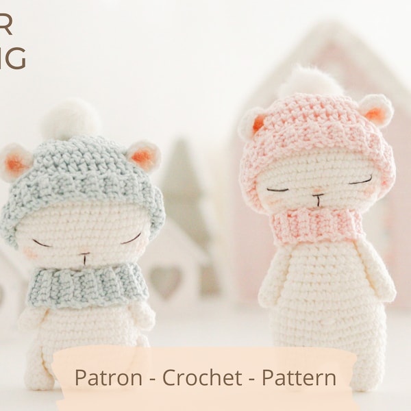 Patron crochet -  Les ours - Collection "Les petits cotons" - Numéro 01 | PDF - Français, English pattern | jouet | amigurumi PDF