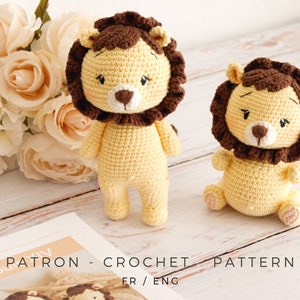 Crochet pattern - Lion doll - 2 patterns | girl and boy | PDF - Français, English pattern |gift - toy | amigurumi PDF