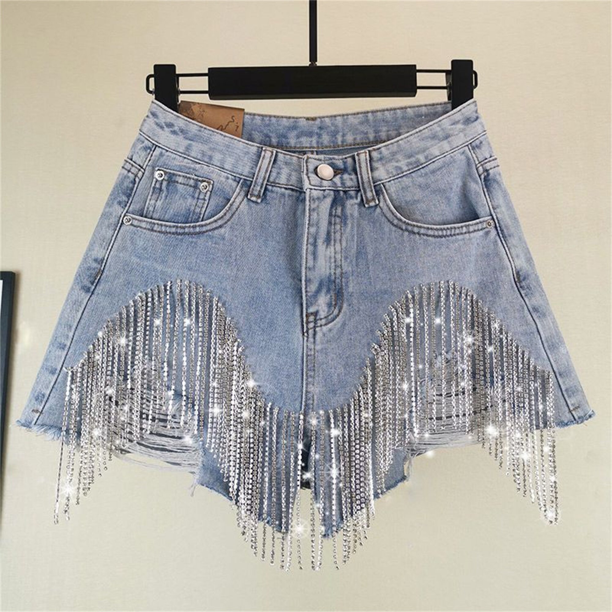 Rhinestone Shorts - Etsy