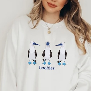 I Love Boobies Funny Bird Lover Blue Footed Boobies Premium T-Shirt