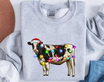 Christmas Sweatshirt, Merry Christmoos,2022 Happy New Year, Christmas Gift, Cute Cow Christmas Sweatshirt,2022 Merry Christmas, Xmas Shirt