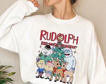 Rudolph The Red Nosed Reindeer Christmas Sweatshirt, Rudolph Xmas Sweatshirt, Rudolph Christmas Shirt, Vintage Christmas Movie Shirt