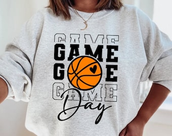Game Day Basketball Sweatshirt, Basketball Mom Shirt, Game Day Shirt, Basketball Shirt, Game day Sweatshirt, School Spirit, Gameday Crewneck