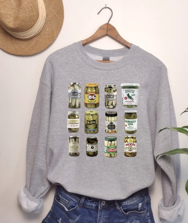 Vintage Canned Pickles Sweatshirt Pickle Shirt Pickle Etsy