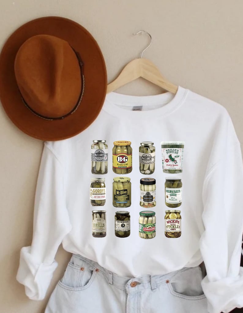 Vintage Canned Pickles Sweatshirt, Pickle shirt, Pickle Crewneck Sweatshirt, Pickle Lovers Hoodie, Pickle Crewneck Sweatshirt, Canning Shirt bild 3