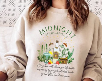 Midnight Margaritas Recipe Halloween Sweatshirt, Practical Magic Sweatshirt, Apothecary Sweatshirt, Magic Spell Shirt,Halloween Witch Shirt
