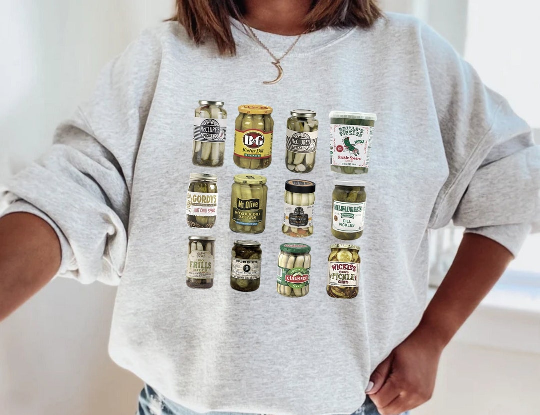 Vintage Canned Pickles Sweatshirt, Pickle Shirt, Pickle Crewneck