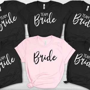 Team Bride Shirt Matching Bridesmaid Shirt Cute Bachelorette Party ...