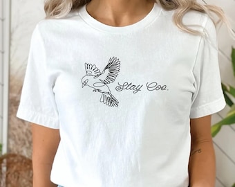 Funny Bird Shirt – Pigeon Lover Gift – Stay Cool Animal Sweatshirt– Quirky Bird Meme Shirt – Unisex Graphic Tee