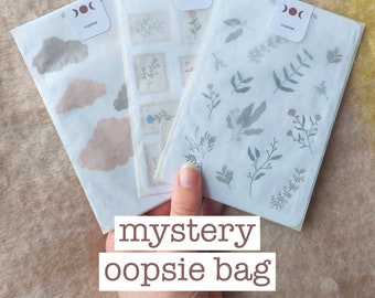 Oopsie sticker bags | B grade sheets, Bullet Journal Stickers, Scrapbook Stickers, Planner Stickers, Journal Stickers