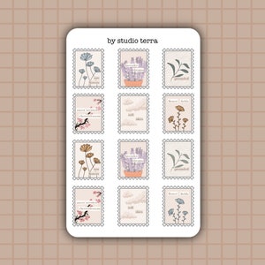 Adesivi con parole e fiori primaverili / Adesivi per bullet journal, adesivi per album, adesivi per planner, adesivi per diario, pastelli, francobolli
