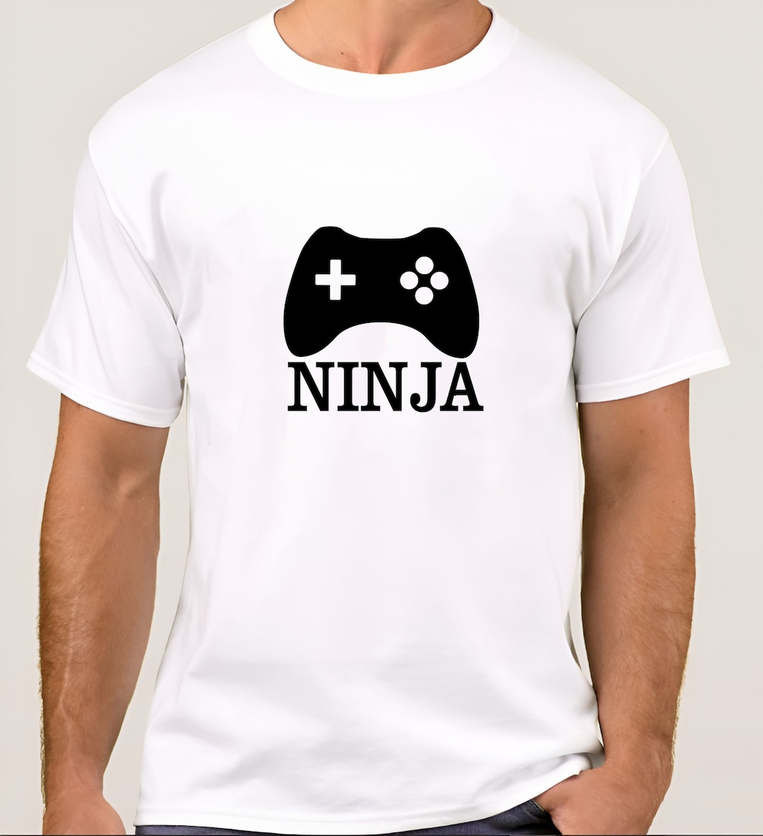 Men Playstation Video Game Controller Men's Size Large Tshirt Old