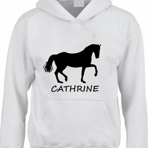 Moletom com capuz de cavalo personalizado, moletom com capuz para cavaleiro equestre, amante de cavalo equestre, jumper cob, presente de aniversário ou natal, pulôver com nome