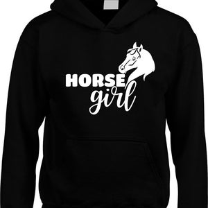 Horse Girl Hoodie, Pony Equestrian, Cob Dressage Pullover Gift For Girl Women Ladies, Jockey Lover Hoody, Mounting Christmas Present Jumper