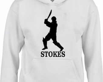 Personalised Hoodie, Cricket Batsman Cricketer Christmas Jumper Birthday Gift Sports Cricket Club Player Children Adults Christmas Pullover