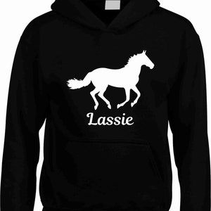 Personalised Horse Hoodie, Horse Lover, Pony Hoodie, Equestrian Equine Cob Rider, Racing Xmas Gift Jumper Birthday Gift Jockey Pullover Top