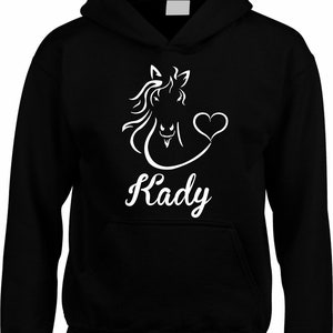 Personalised Horse Hoodie Custom Cob Equestrian Rider Mount Racing Gift Pony Men Women Kids Unisex Christmas or Birthday Gifts Jumper Hoody