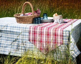 Nappe en Kelsch d'Alsace coton/lin ; intégrez une touche originale et artisanale dans votre maison