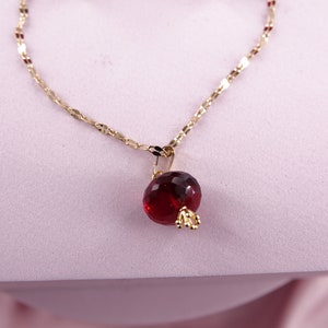 Parure de collier et boucles d'oreilles grenade faits main Parure de bijoux en quartz grenat rouge naturel. image 6