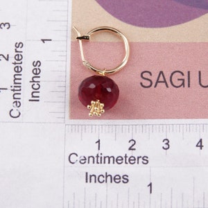 Parure de collier et boucles d'oreilles grenade faits main Parure de bijoux en quartz grenat rouge naturel. image 9