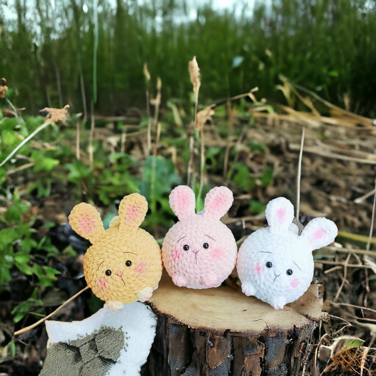 No Sew Loaf Bunny Crochet Patten, Rabbit Keychain Pattern, Rabbit ...