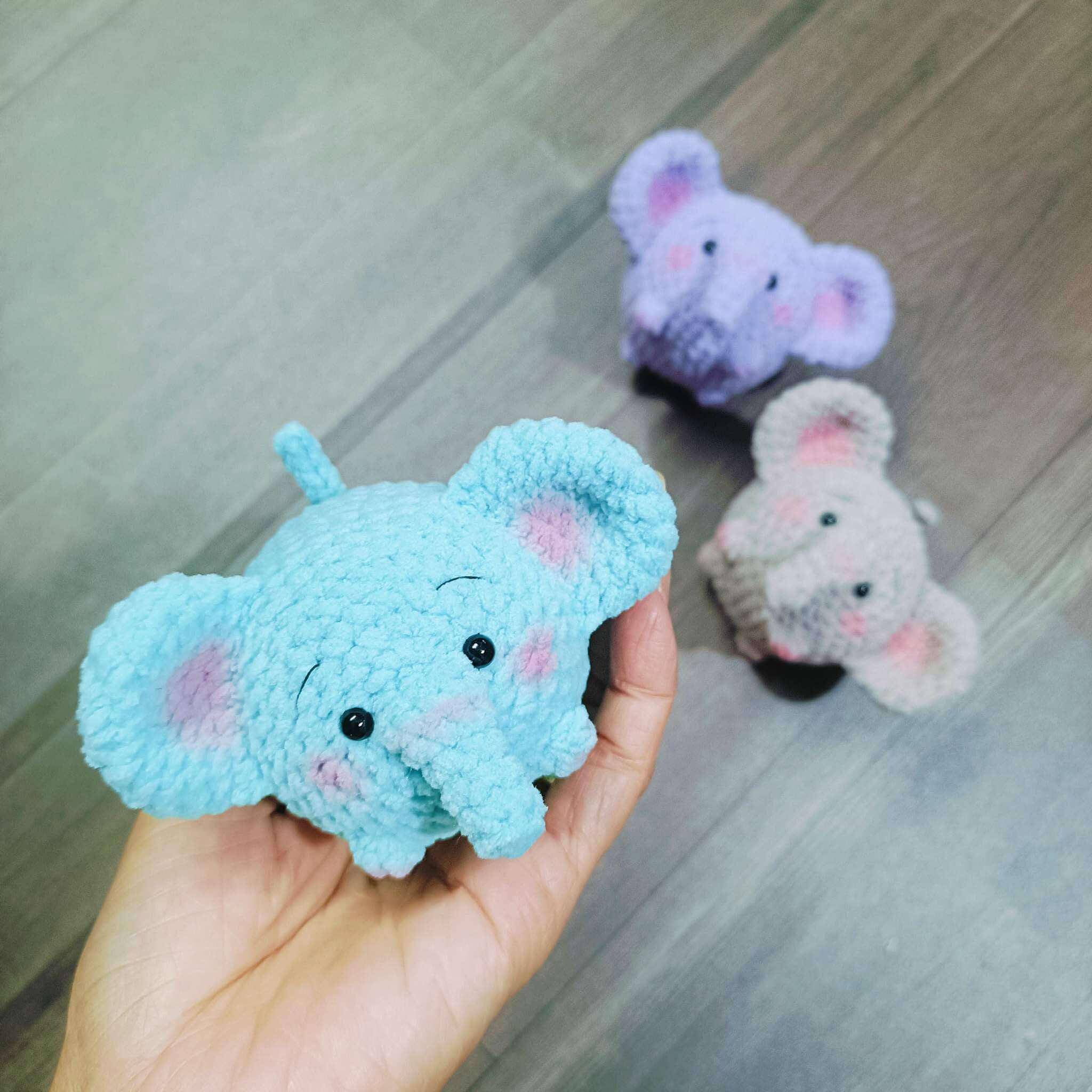 Low Sew Elephant Crochet Pattern, Amigurumi Pattern, Elephent Keychain ...