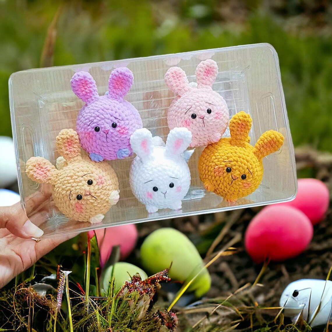 No Sew Loaf Bunny Crochet Patten, Rabbit Keychain Pattern, Rabbit ...