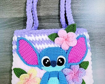 Stitch bag crochet pattern - Stitch Amigurumi in English (US terms)