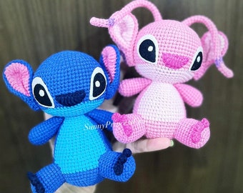 PDF File Amigurumi Stitch and Angel pattern crochet Stitch Amigurumi in English / Pattern Stitch Crochet