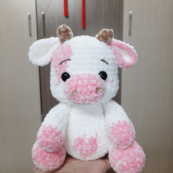 Strawberry Cow crochet pattern, Cow Plush Pattern, Bull Amigurumi Pattern - instant download PDF pattern - English only