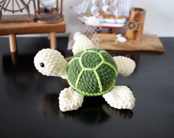 Schildkröte No Sew Häkelanleitung/ No Sew Amigurumi Häkelanleitung/ Meerestiere Häkelanleitung / Sofortdownload - nur in Englisch.