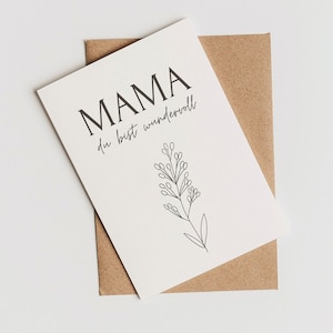 Karte für Mama |Postkarte| Glückwunschkarte| Muttertag | für Oma |personalisiert | A6 I Geschenk zum Muttertag