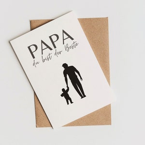 Karte für Papa |Postkarte| Glückwunschkarte| Vatertag | Baby  Kleinkind | A6 I Geschenk
