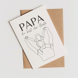 Karte für Papa |Postkarte| Glückwunschkarte| Vatertag | für Opa | A6 I Geschenk I bester Papa Vater