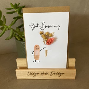 Get well soon | You can do it | Dried flowers | Card | Greeting cards | Recovery | A6 | Illness