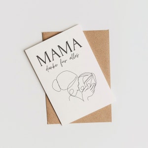 Karte für Mama |Postkarte| Glückwunschkarte| Muttertag | für Oma | A6