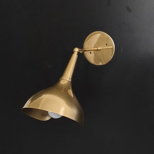 One Piece rauwe koperen stilnovo-stijl wandlamp - Licht uit het midden van de eeuw - wandkandelaar - schans - Italiaans koperen licht - Italiaanse wandkandelaar - lamp