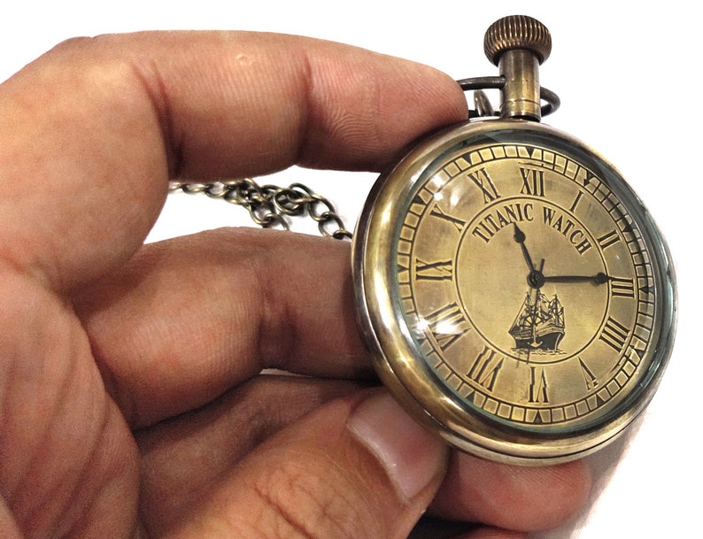 Personalized Brass Pocket Watch Titanic Pocket Watch Antique Pocket