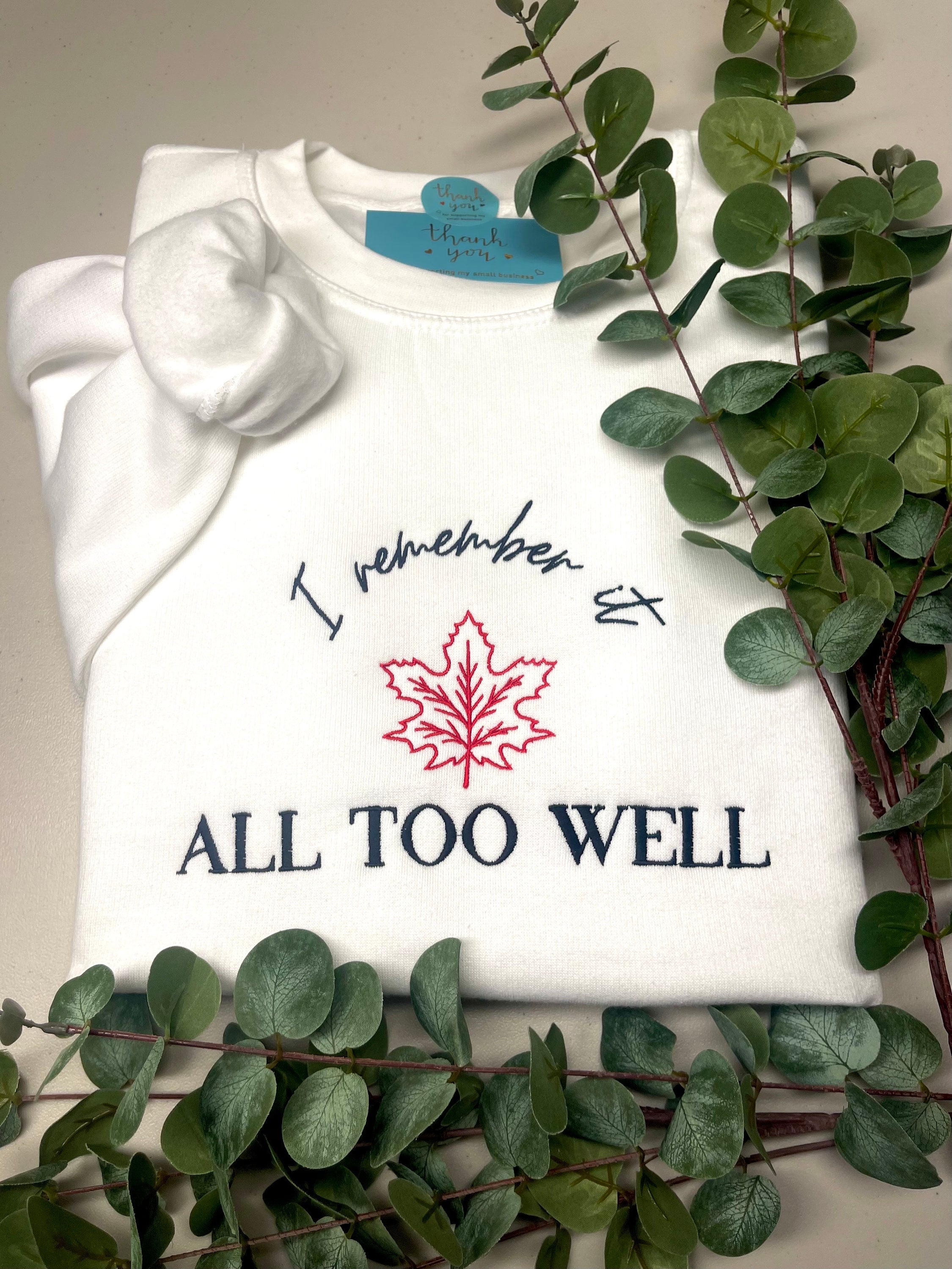 All too well  embroidered Sweater / Jumper /Hoodie Retro vintage trendy eras style him her present gift RED Swiftie gift TTPD